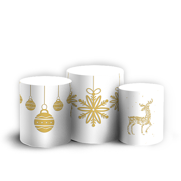 Capas Trio Cilindro Sublimado Vest Facil - Natal