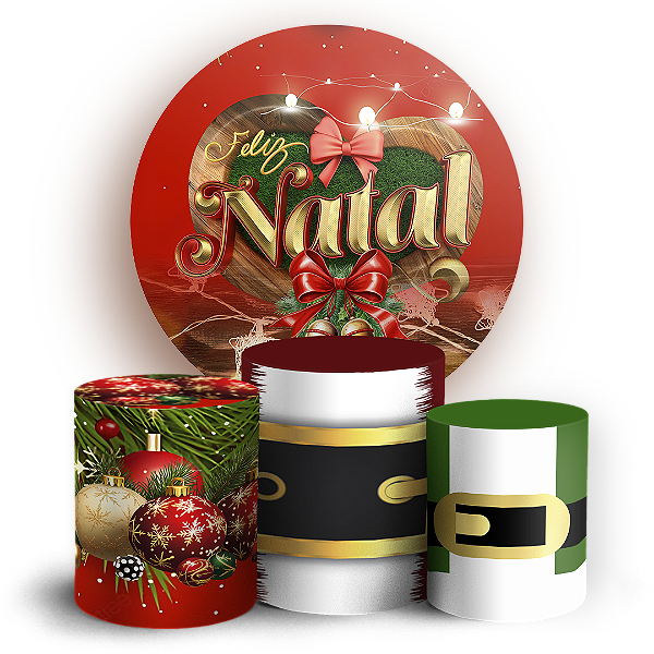 KIT Redondo e Trio Sublimado 3D - Natal