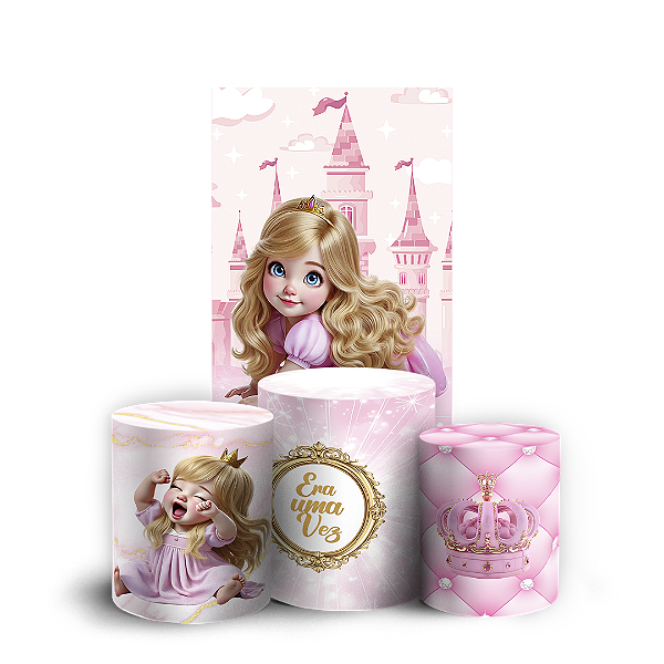 Faixa Lateral e Trio Cilindro Sublimado 3D Vest Facil - Princesa Aurora