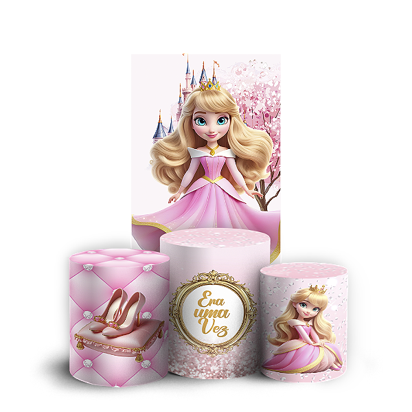 Faixa Lateral e Trio Cilindro Sublimado 3D Vest Facil - Princesa Aurora