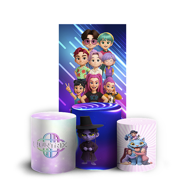 Faixa Lateral e Trio Cilindro Sublimado 3D Vest Facil - Guerreiras Do K Pop