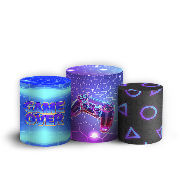 Capas Trio Cilindro Sublimado Vest Facil - Video Games