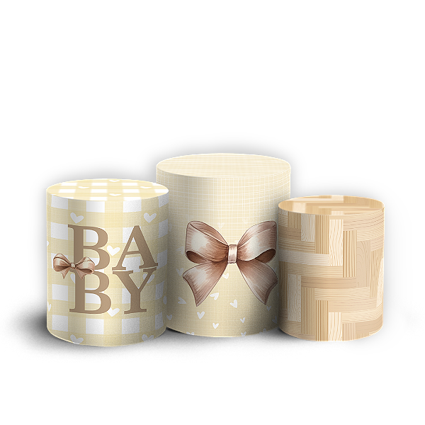 Capas Trio Cilindro Sublimado Vest Facil - Ursinho