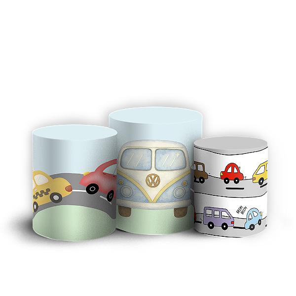 Capas Trio Cilindro Sublimado Vest Facil - Transporte