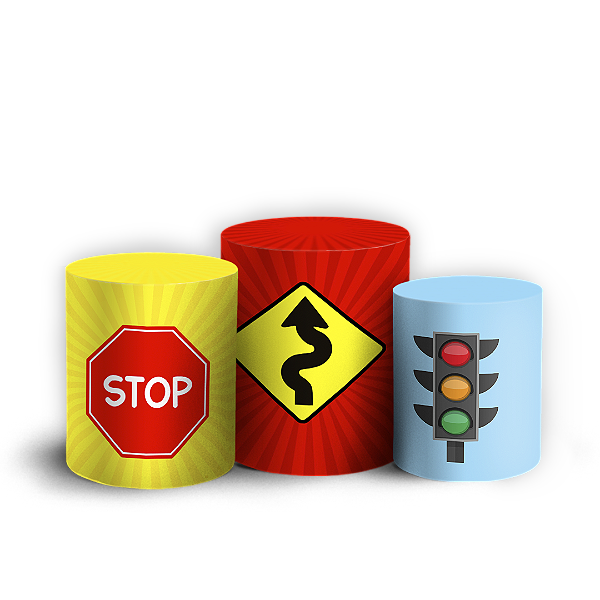 Capas Trio Cilindro Sublimado Vest Facil - Transporte
