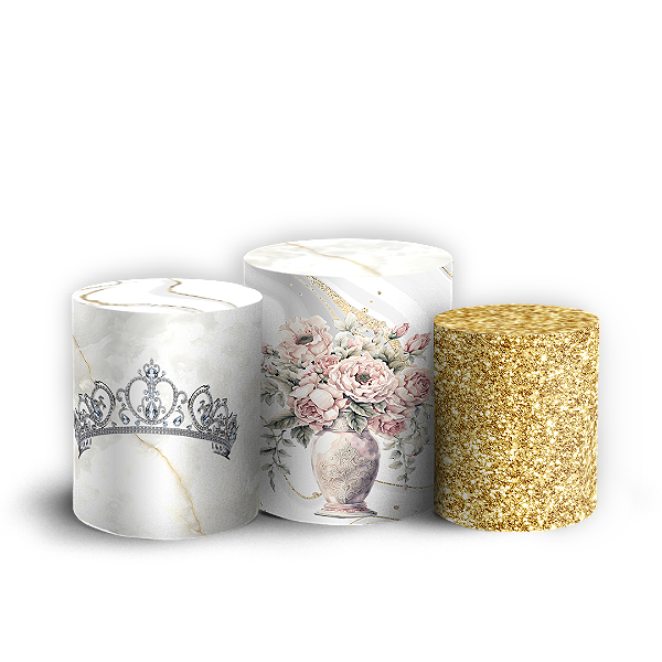 Capas Trio Cilindro Sublimado Vest Facil - 15 Anos