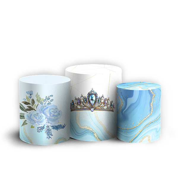 Capas Trio Cilindro Sublimado Vest Facil - 15 Anos