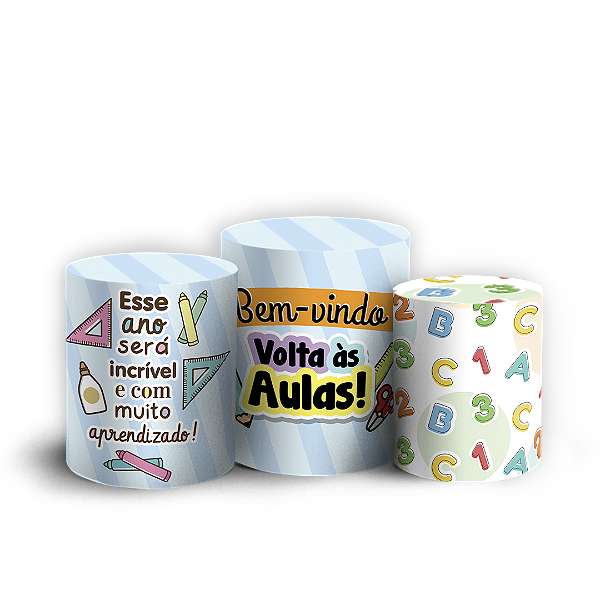 Capas Trio Cilindro Sublimado Vest Facil - ABC