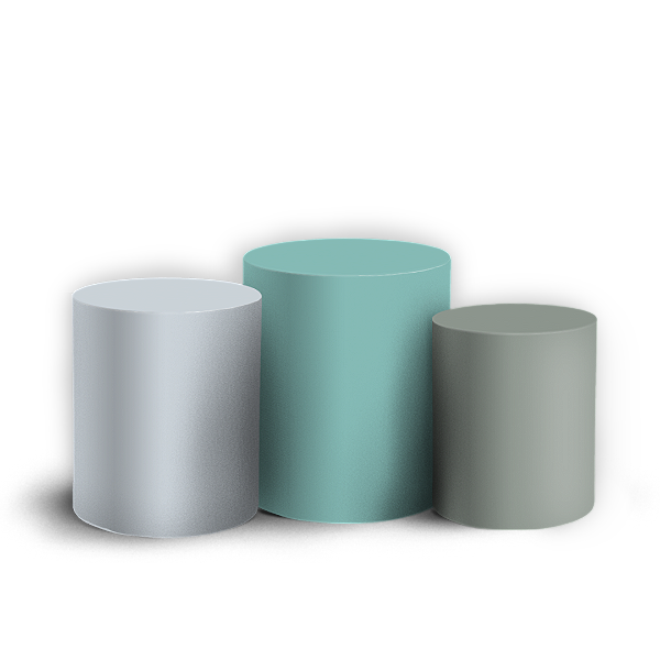 Trio Cilindro Sublimado 3D - Cores