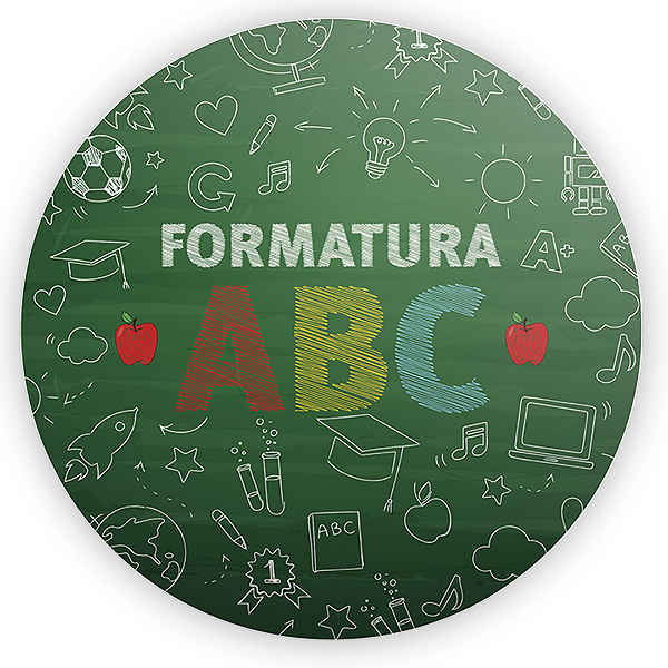Painel Redondo Sublimado 3D - Formatura ABC