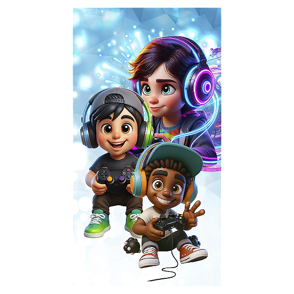 Faixa Lateral Sublimado 3D - Video Games