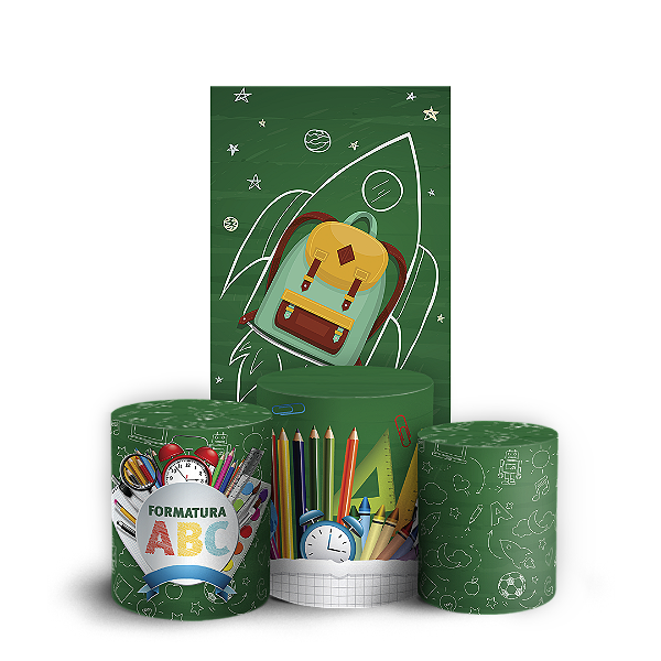 Faixa Lateral e Trio Cilindro Sublimado 3D Vest Facil - Formatura ABC