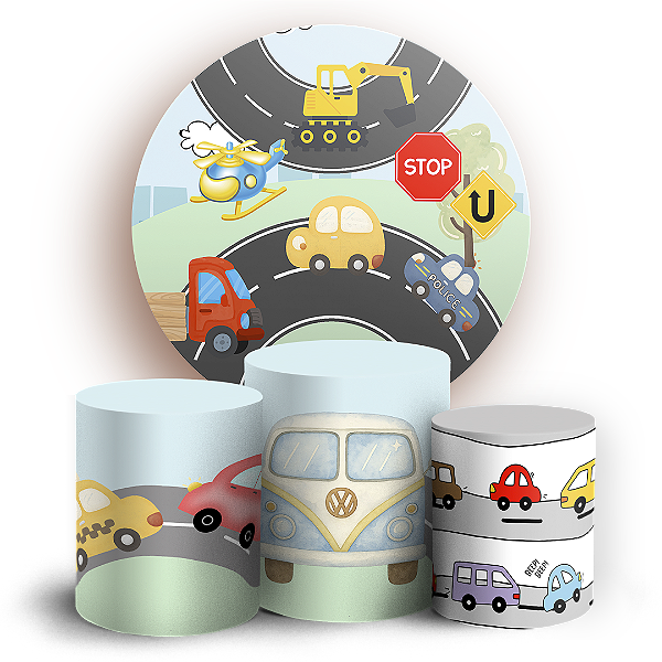 Capas Painel Redondo e Trio Cilindro Sublimado - Transporte