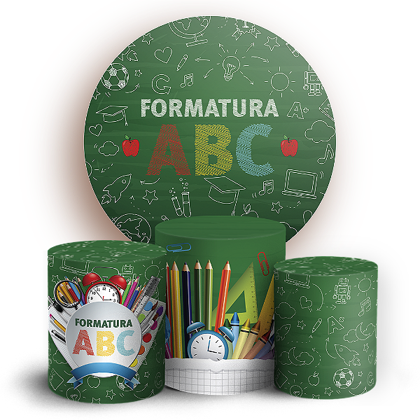 KIT Redondo e Trio Sublimado 3D - Formatura ABC