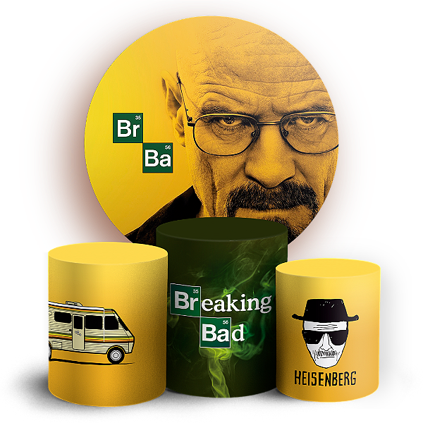 KIT Redondo e Trio Sublimado 3D - Breaking Bad