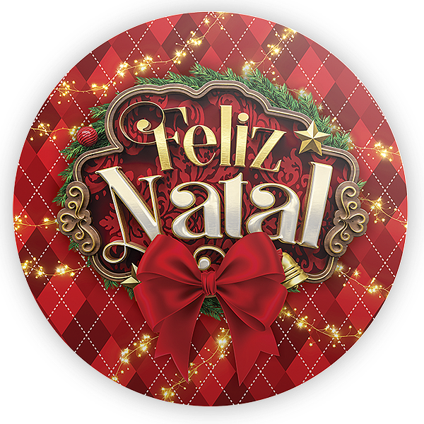 Capa Painel Redondo Sublimado - Natal