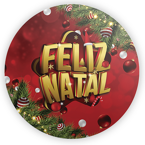 Capa Painel Redondo Sublimado - Natal