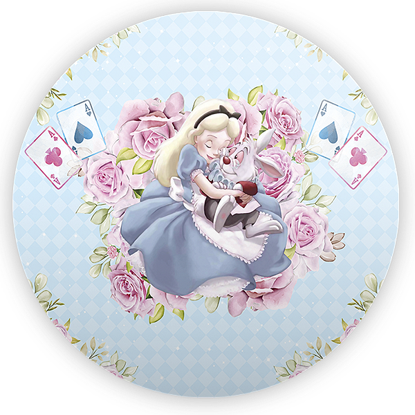 Capa Painel Redondo Sublimado - Alice no País das Maravilhas