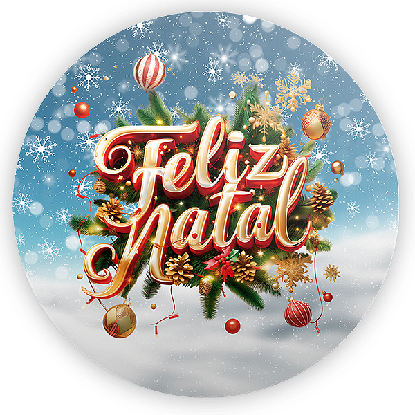 Capa Painel Redondo Sublimado - Natal