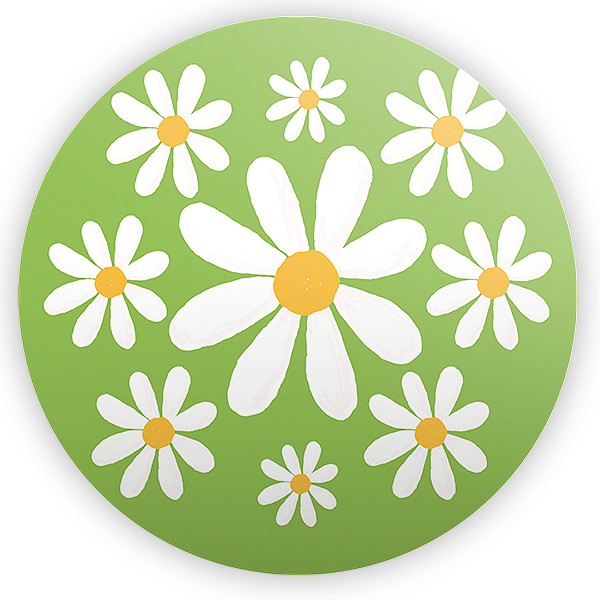 Capa Painel Redondo Sublimado - Flor Margarida