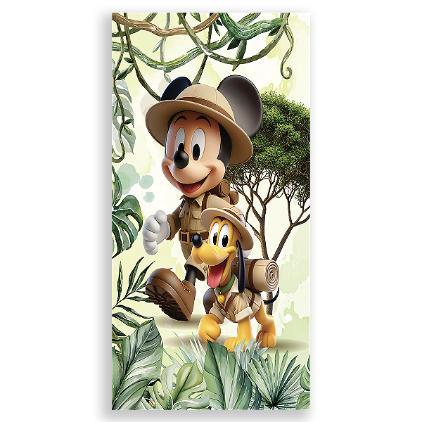 Capa Faixa Lateral Sublimado - Safari Mickey Vivi