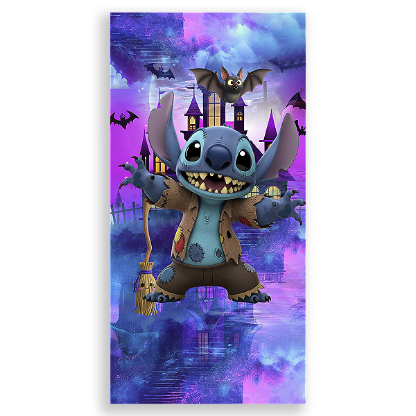 Capa Faixa Lateral Sublimado - Stitch Halloween