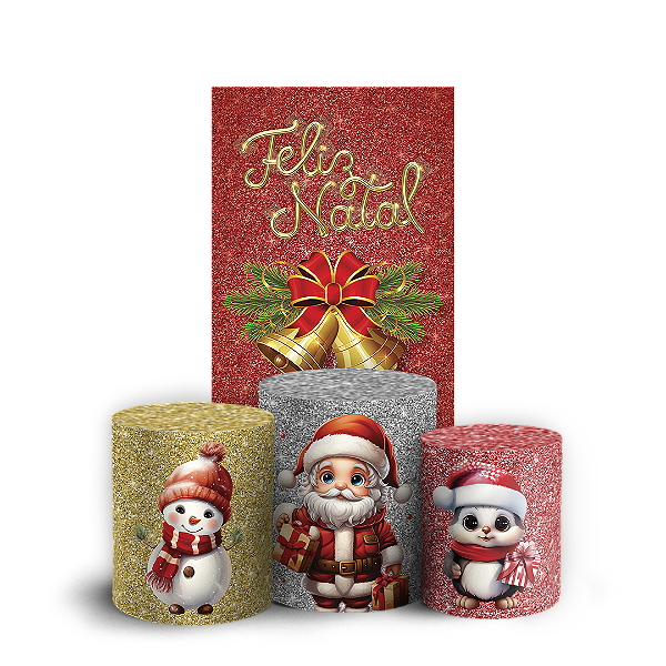 Capas Faixa Lateral e Trio Cilindro Sublimado Vest Facil - Natal