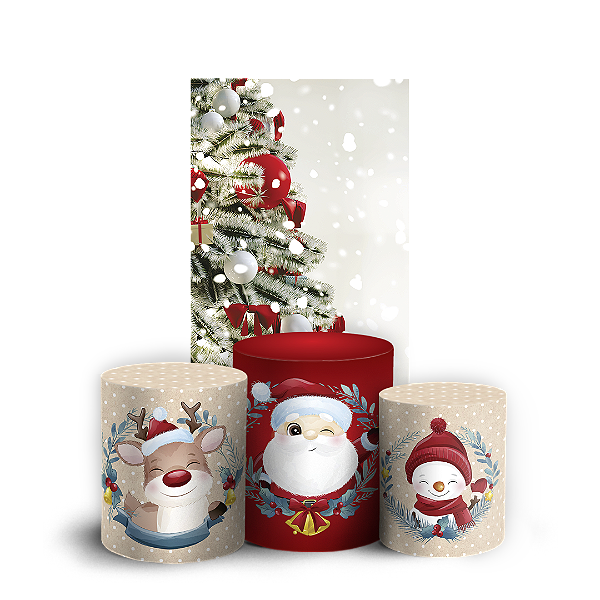 Capas Faixa Lateral e Trio Cilindro Sublimado Vest Facil - Natal