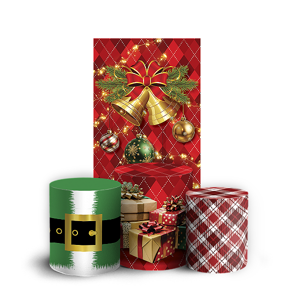 Capas Faixa Lateral e Trio Cilindro Sublimado Vest Facil - Natal
