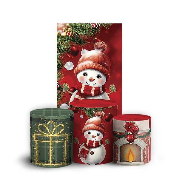 Capas Faixa Lateral e Trio Cilindro Sublimado Vest Facil - Natal