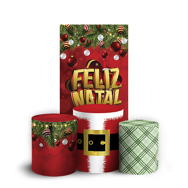 Capas Faixa Lateral e Trio Cilindro Sublimado Vest Facil - Natal
