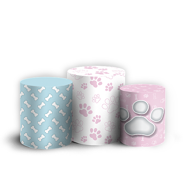 Capas Trio Cilindro Sublimado Vest Facil - Patrulha Canina