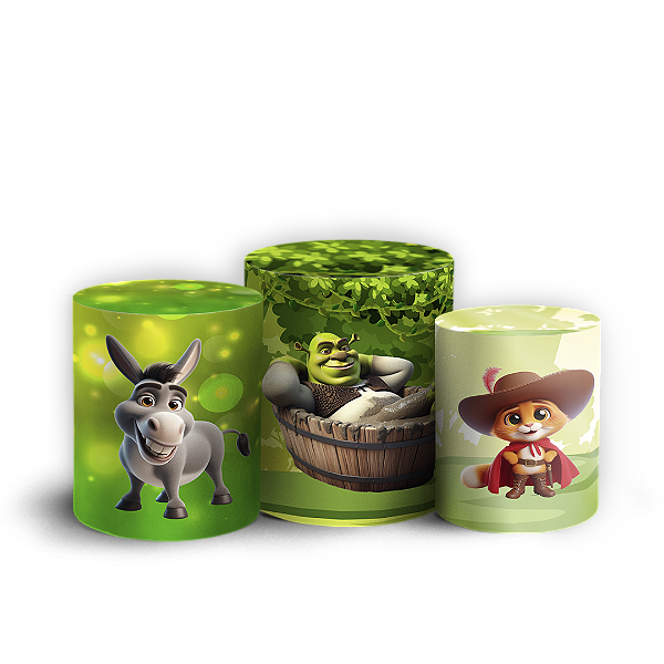 Capas Trio Cilindro Sublimado Vest Facil - Shrek