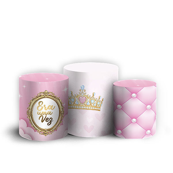 Capas Trio Cilindro Sublimado Vest Facil - Princesa Aurora Bela Adormecida