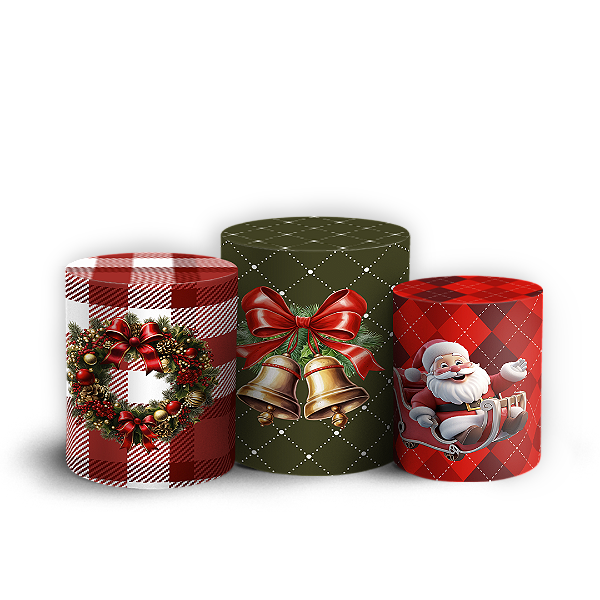 Capas Trio Cilindro Sublimado Vest Facil - Ano Novo