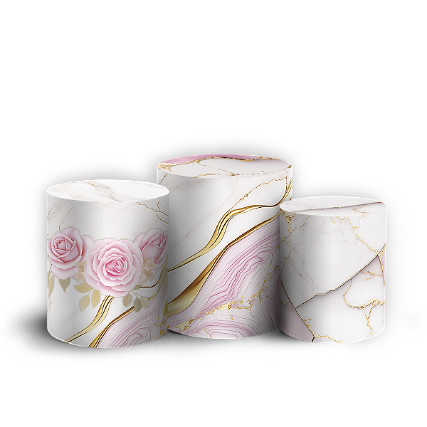 Capas Trio Cilindro Sublimado Vest Facil - 15 Anos