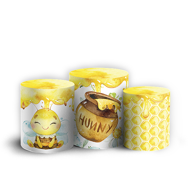 Capas Trio Cilindro Sublimado Vest Facil - Abelha