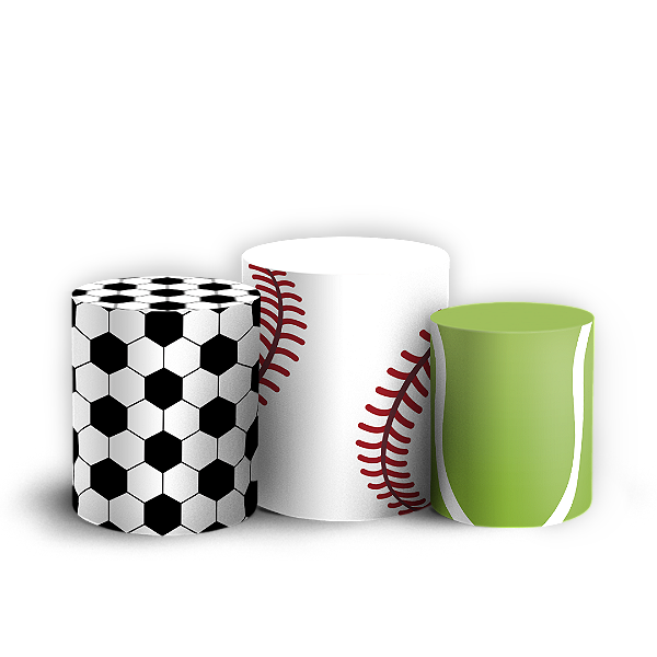 Capas Trio Cilindro Sublimado Vest Facil - Esportes