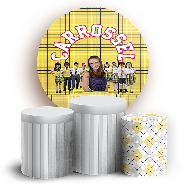 Capas Painel Redondo e Trio Cilindro Sublimado - Carrosel SBT