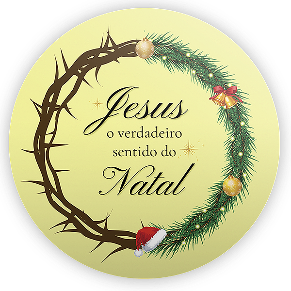Capa Painel Redondo Sublimado - Natal