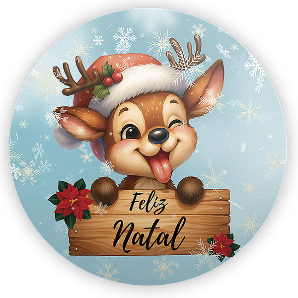 Capa Painel Redondo Sublimado - Natal