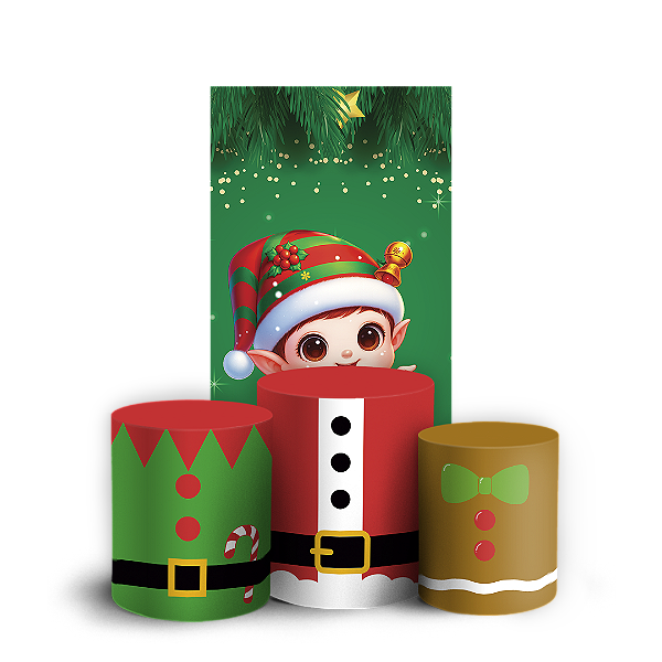 Capas Faixa Lateral e Trio Cilindro Sublimado Vest Facil - Natal