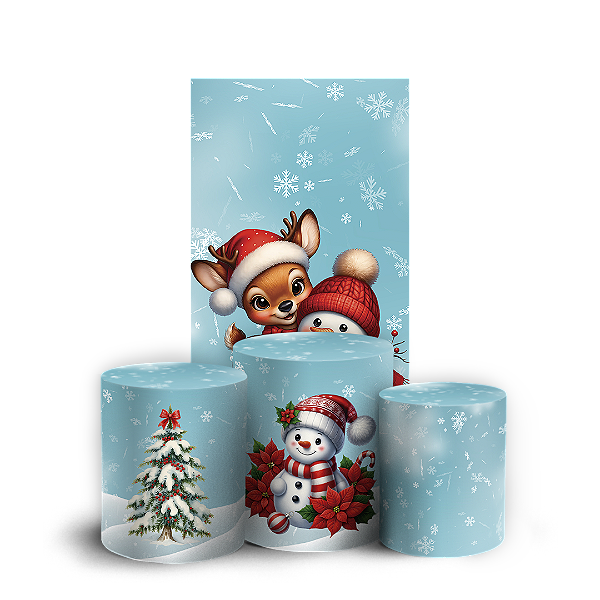 Capas Faixa Lateral e Trio Cilindro Sublimado Vest Facil - Natal