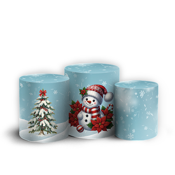Capas Trio Cilindro Sublimado Vest Facil - Natal