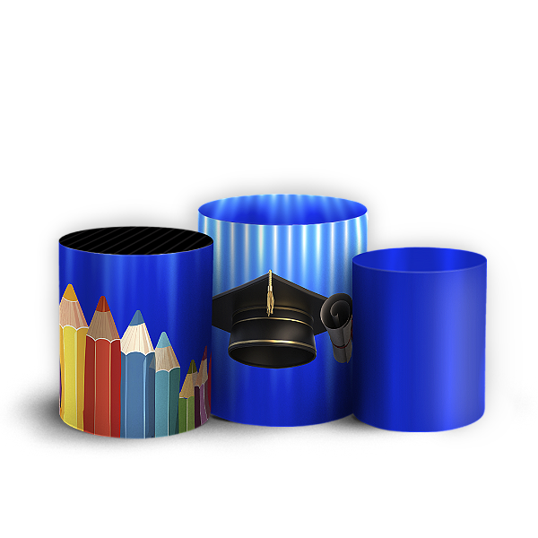 Capas Trio Cilindro Sublimado Vest Facil - Formatura-Abc