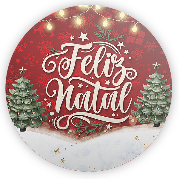 Capa Painel Redondo Sublimado - Natal