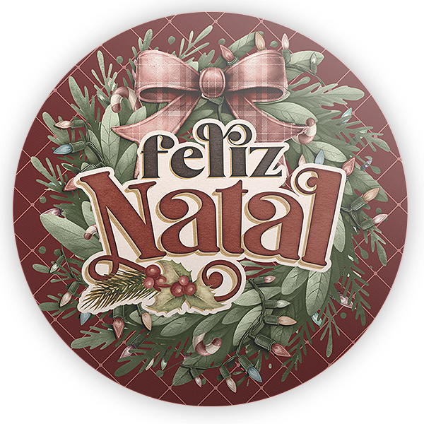 Capa Painel Redondo Sublimado - Natal