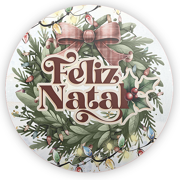 Capa Painel Redondo Sublimado - Natal