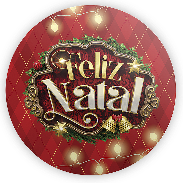 Capa Painel Redondo Sublimado - Natal