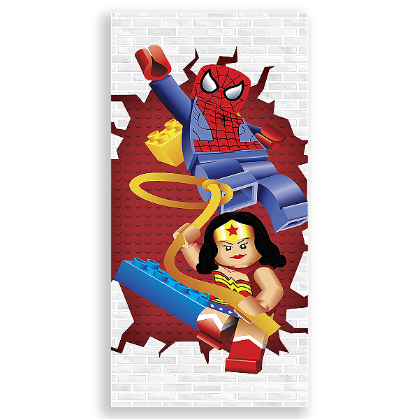 Capa Faixa Lateral Sublimado - Lego Herois
